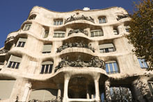 Façade of Gaudí’s Casa Milà house