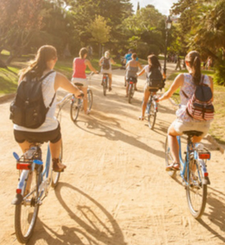 Tour privato in bicicletta per la montagna di Montjuïc