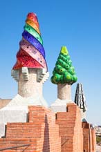 Palau Güell palace - chimneys Palau Güell palace - chimneys