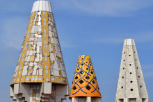Palacio Güell - chimeneas Palacio Güell - chimeneas